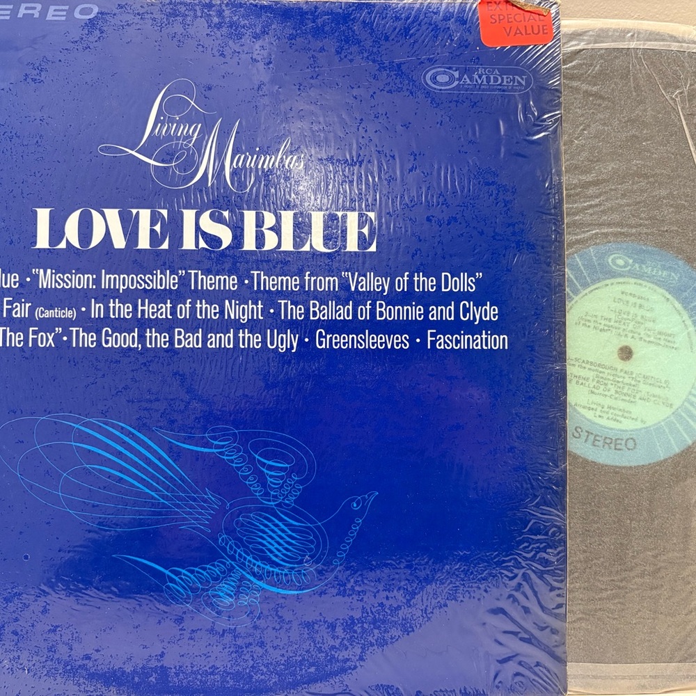 Living Marimbas Love is Blue Vinyl Record